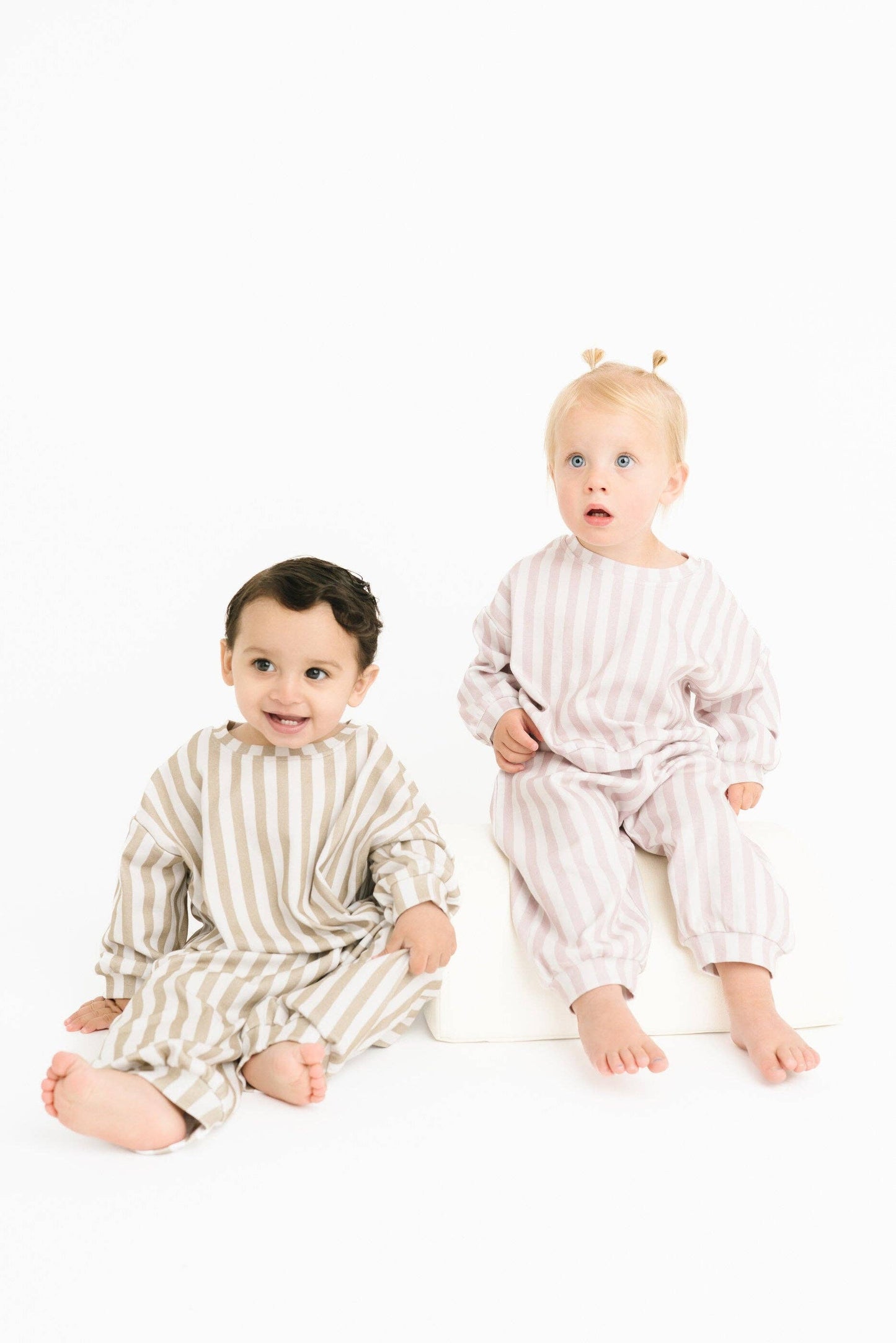 Khaki Stripe Sweatsuit