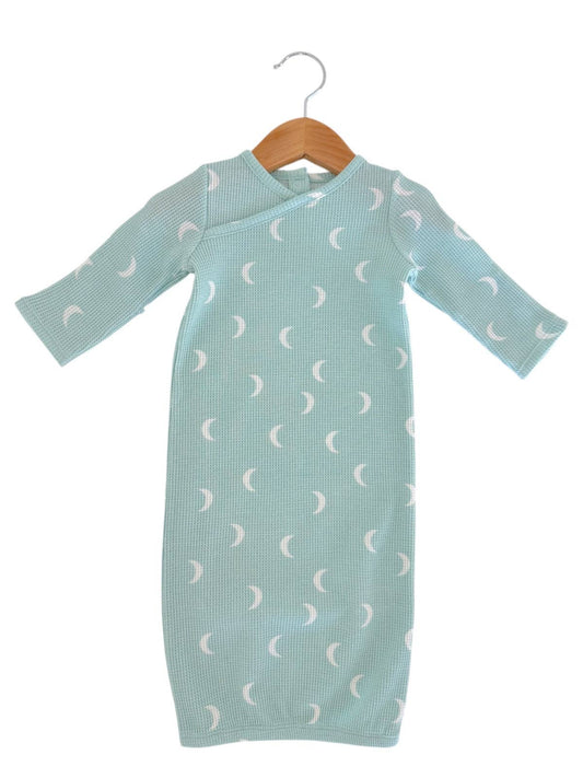 Light Blue Moon Newborn Waffle Gown