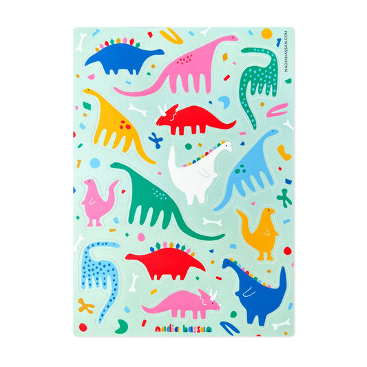 Darling Dinosaurs 5x7 Sticker Sheet