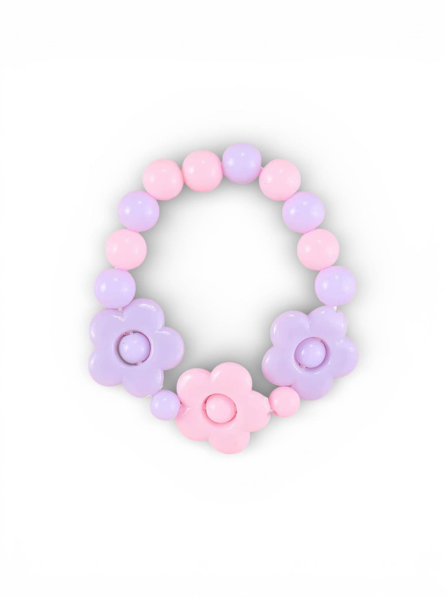 Pink and Lavender Flower Bracelet
