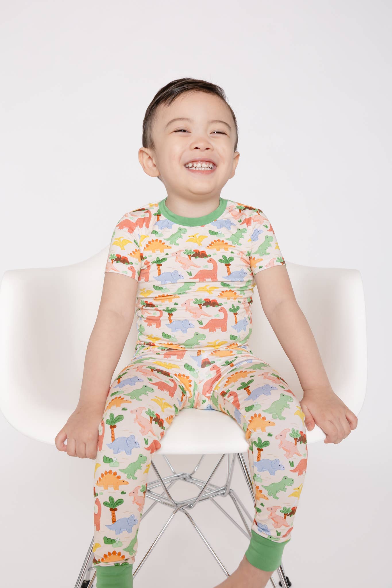 Dino Two-Piece Bamboo Pajamas