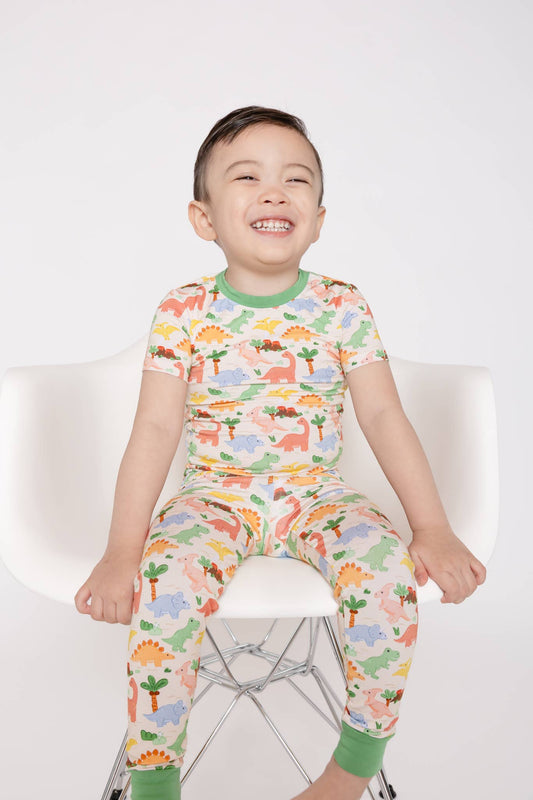 Dino Two-Piece Bamboo Pajamas