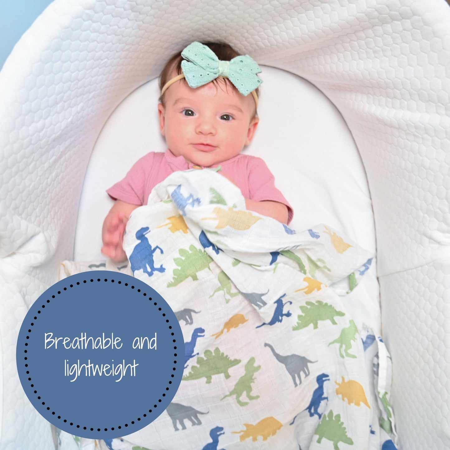 Rawr-Some Dino Muslin Swaddle Blanket