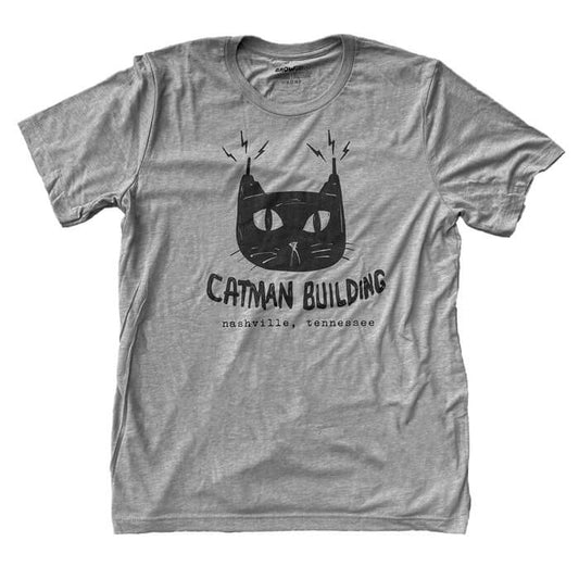 Catman Building Adult T-Shirt