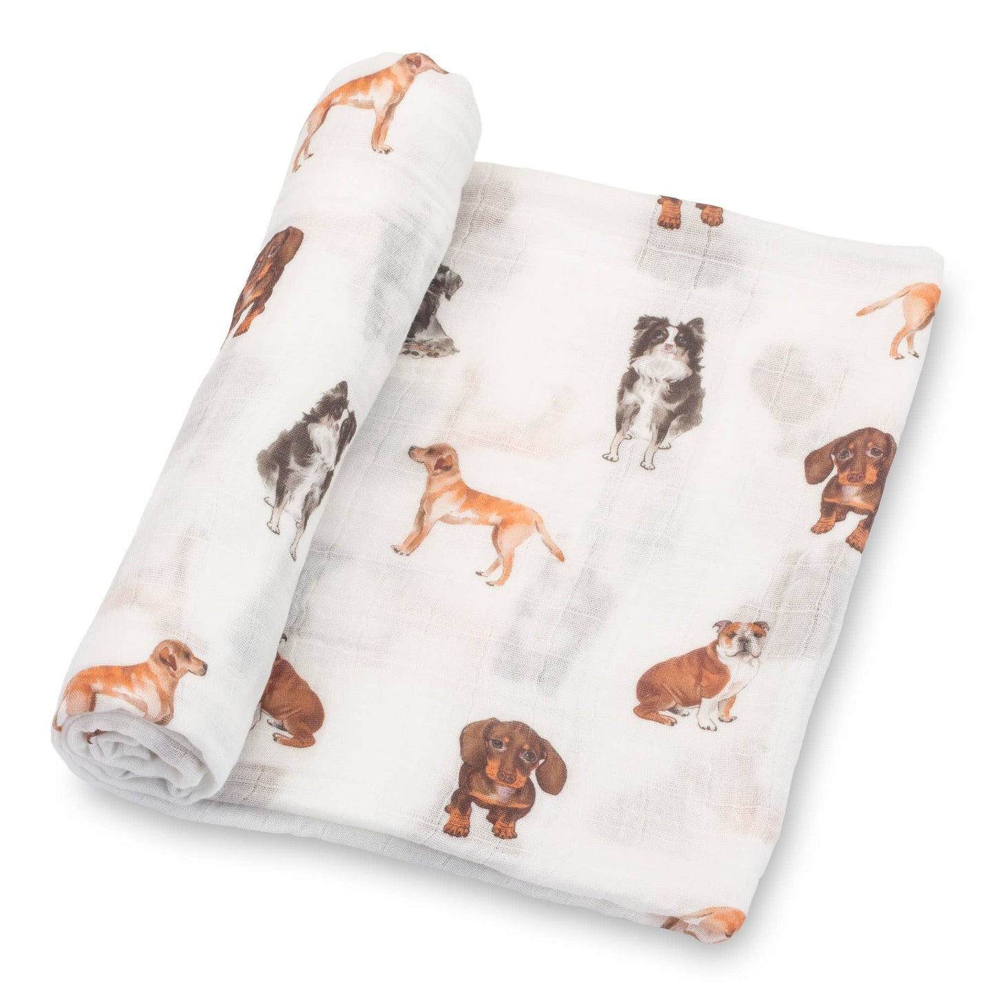 Adorable Dogs Muslin Swaddle Blanket