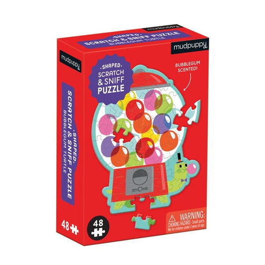 Puzzle 48 Mini Scratch and Sniff Bubblegum Turtle (Mudpuppy)