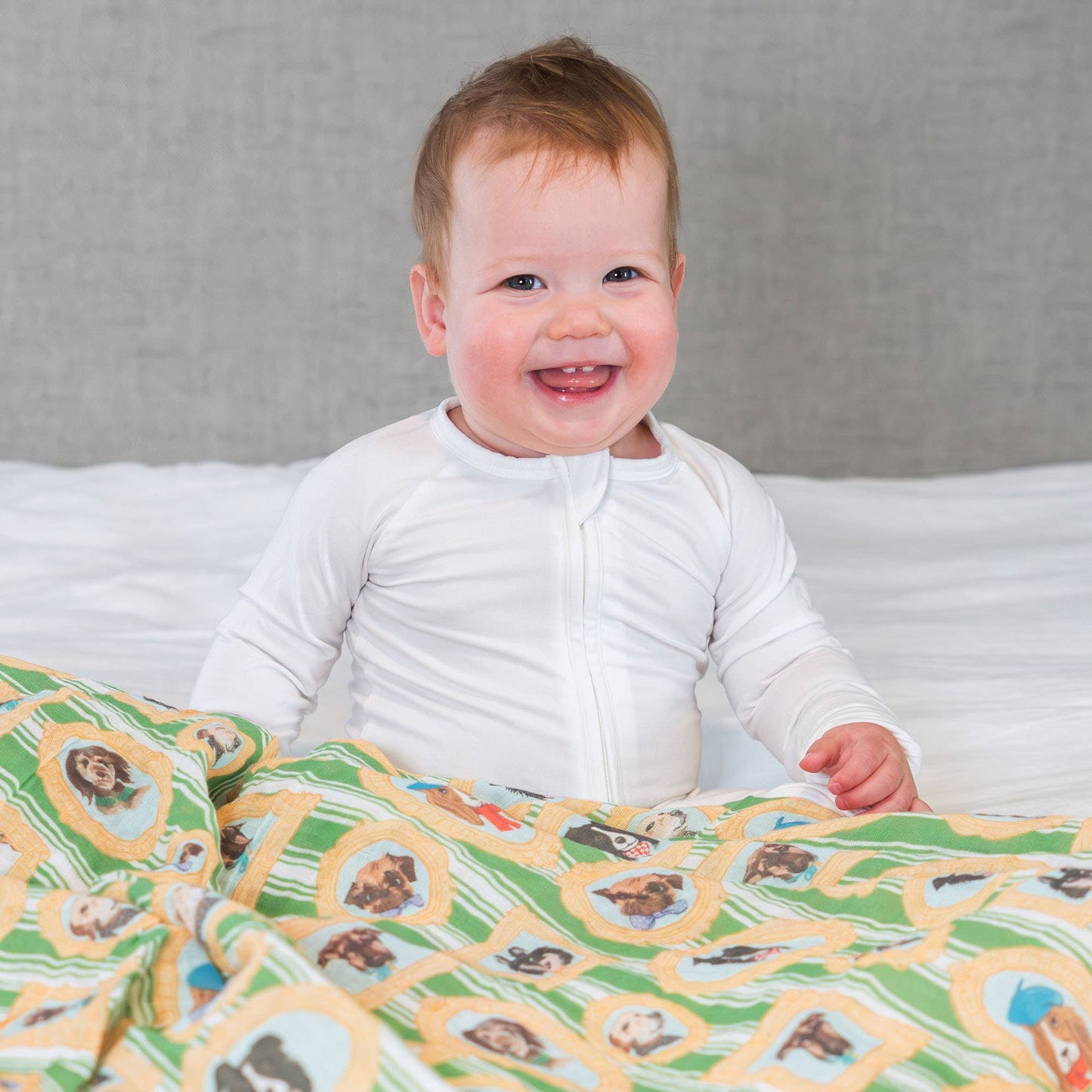 Gallery Pup Muslin Swaddle Blanket 47x47