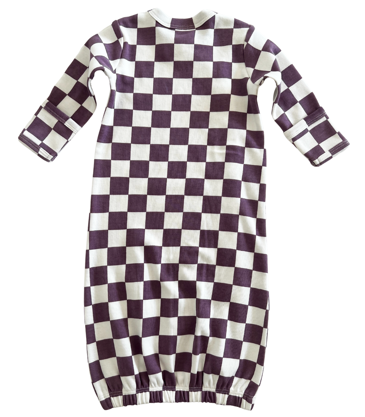 Berry Checkerboard / Organic Gown