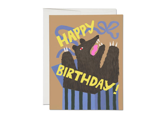 Bear Surprise Birthday Greeting Card