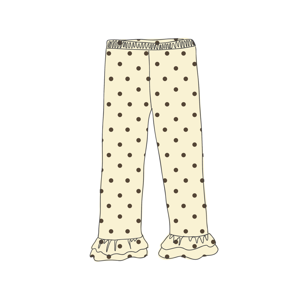 On the Dot Ruffle Pants