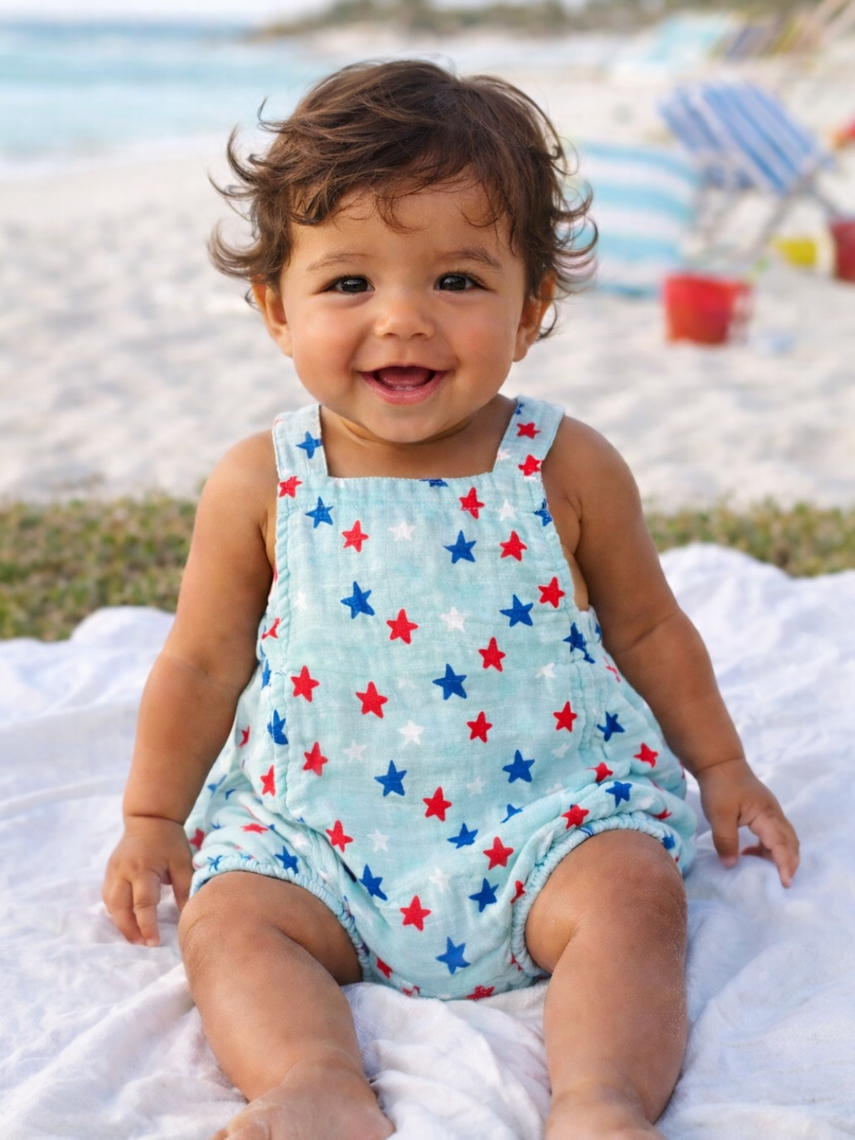 Stars Muslin Sunsuit