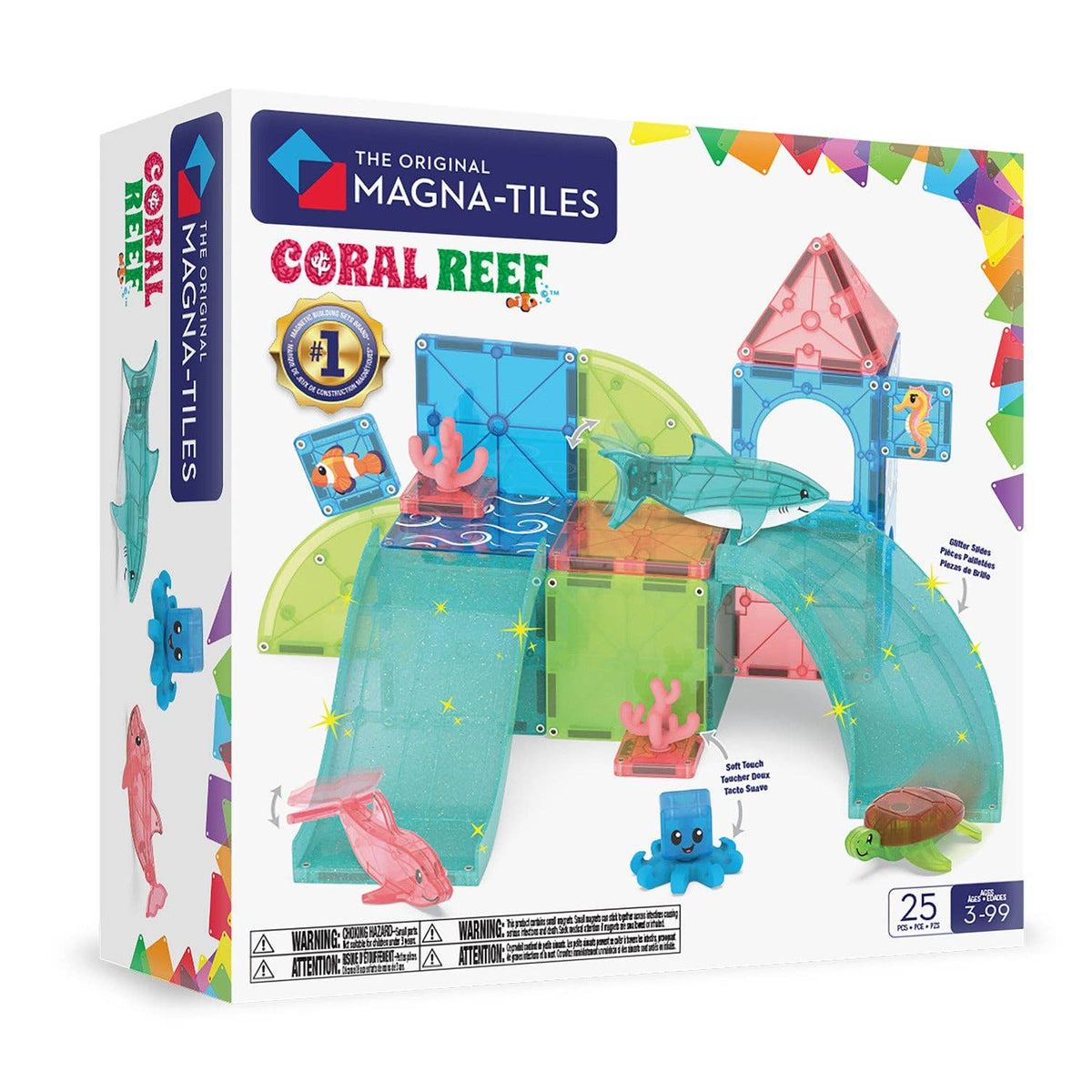 Magna-Tiles Coral Reef toy set packaging on a white background