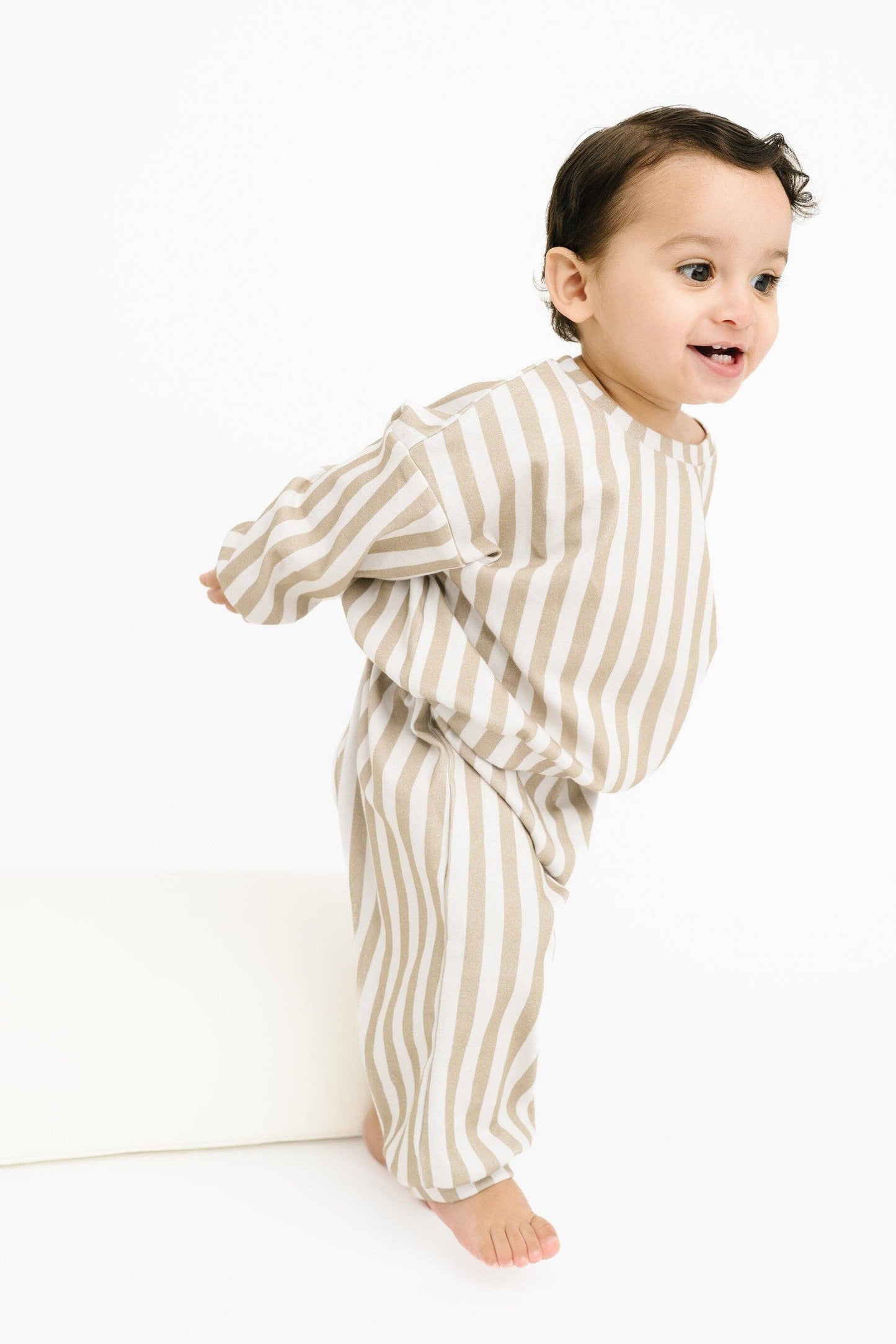 Khaki Stripe Sweatsuit
