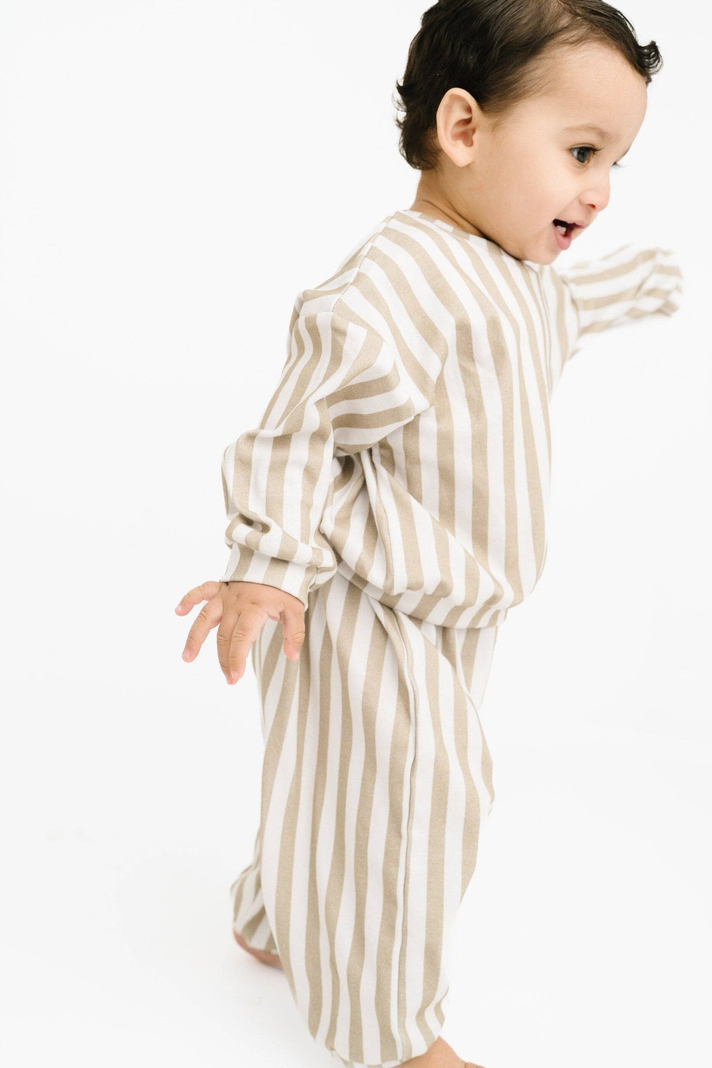 Khaki Stripe Sweatsuit