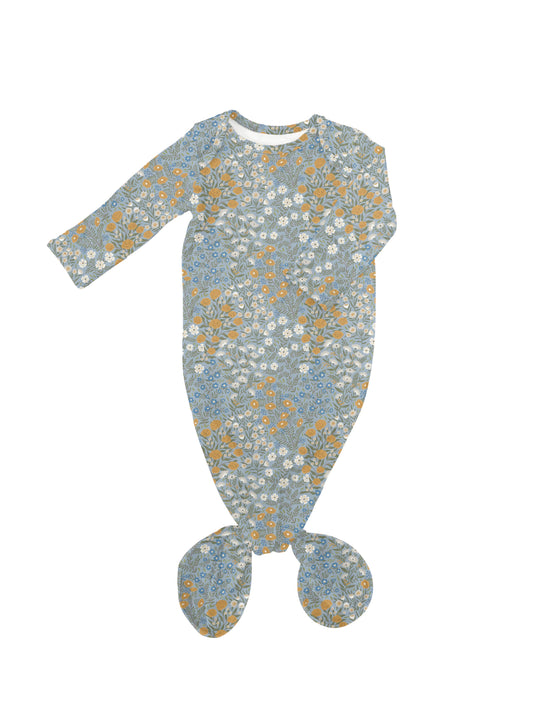 Blue Meadows - Knotted Infant Gown