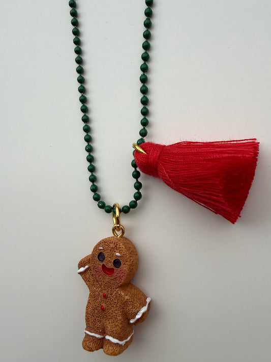 Holiday Gingerbread Necklace