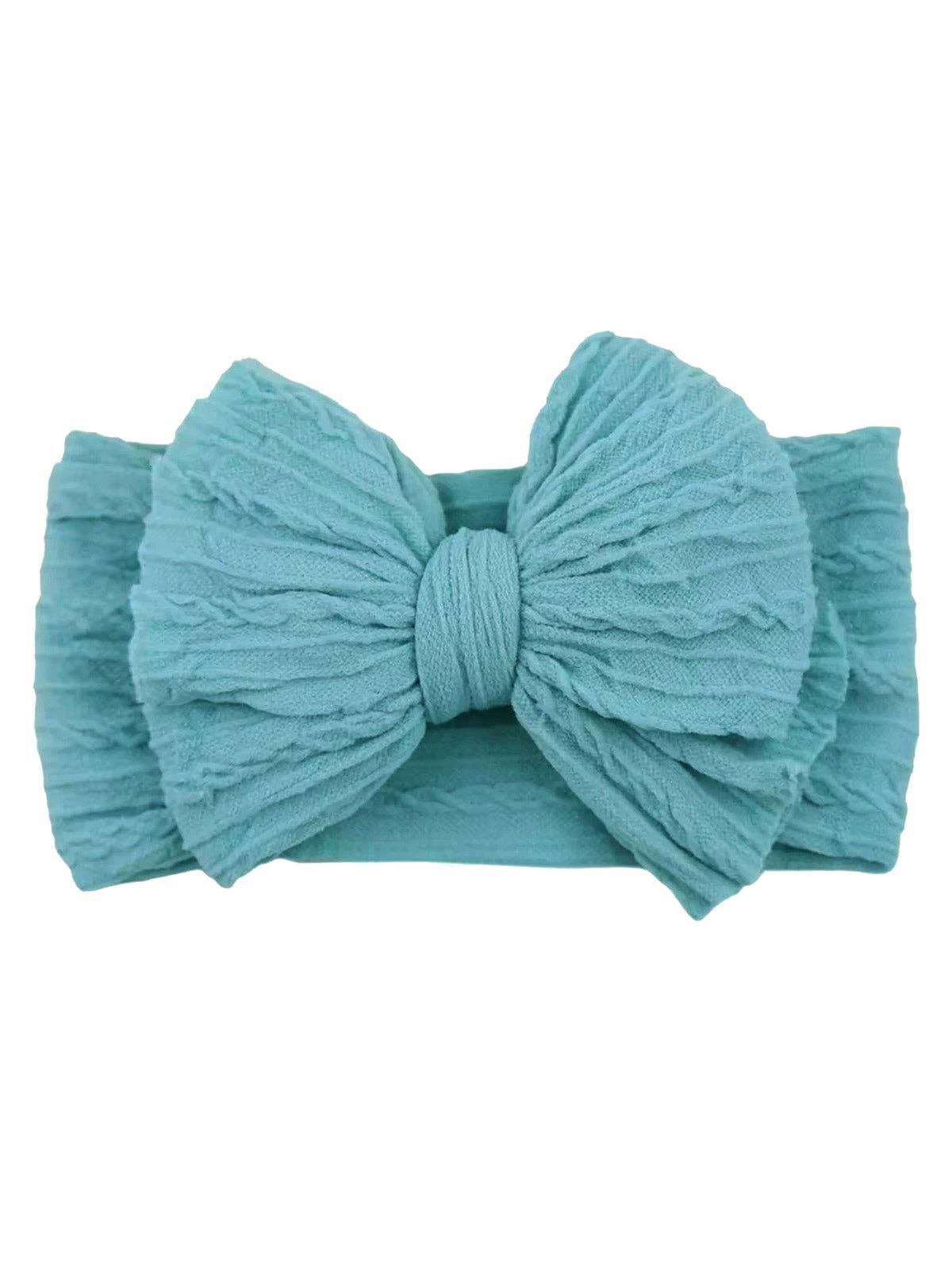 Stretchy Cable Infant Headband Bow