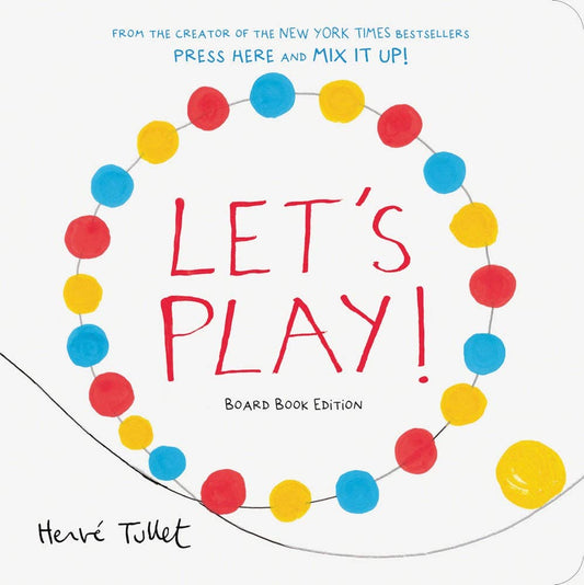Book cover of 'Let's Play!' with colorful circles and text on a white background