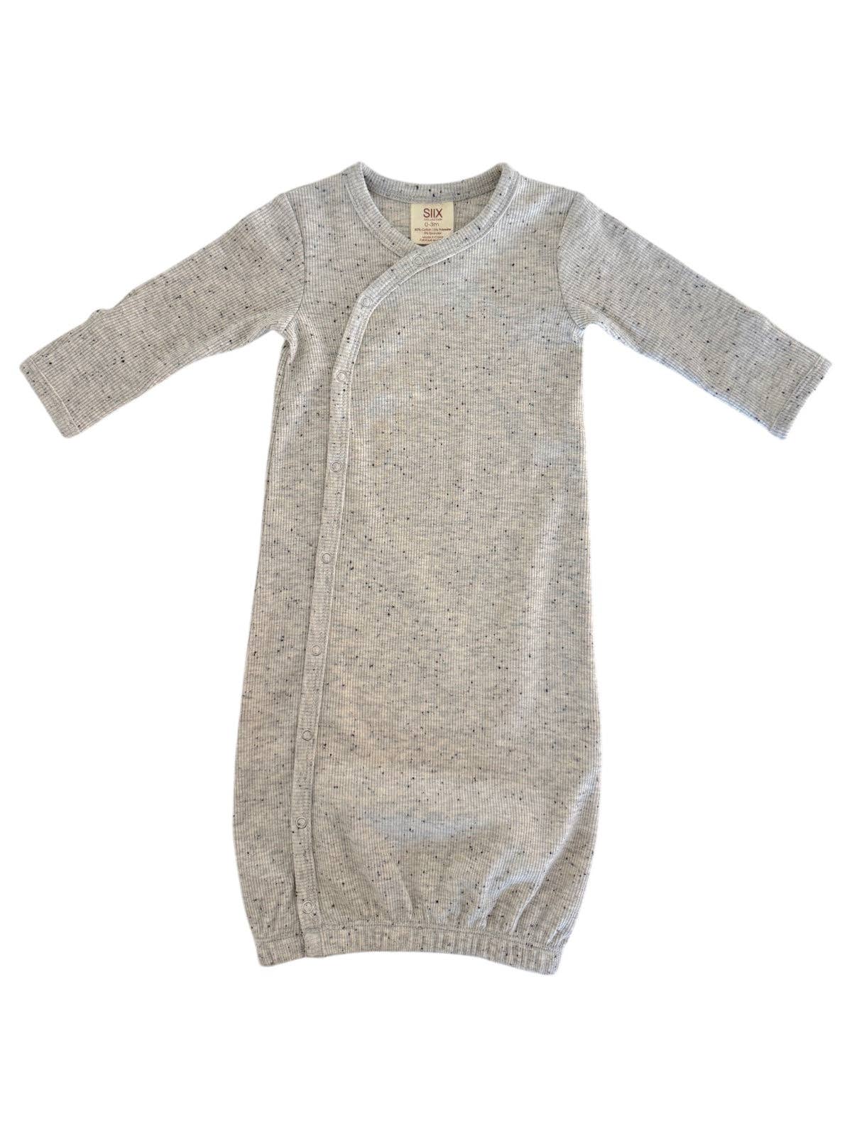 Heather Gray Speckle Ribbed Gown
