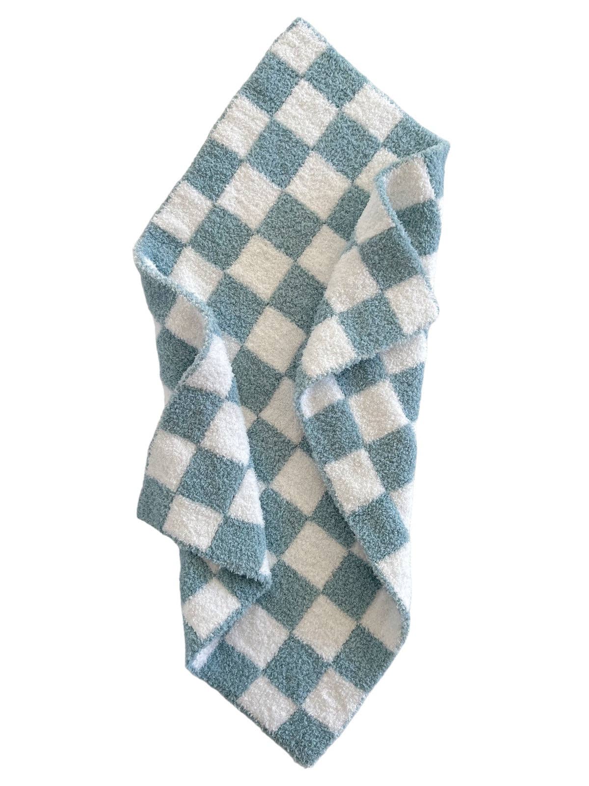 Blue Checkerboard Phufy® Bliss Mini Blanket