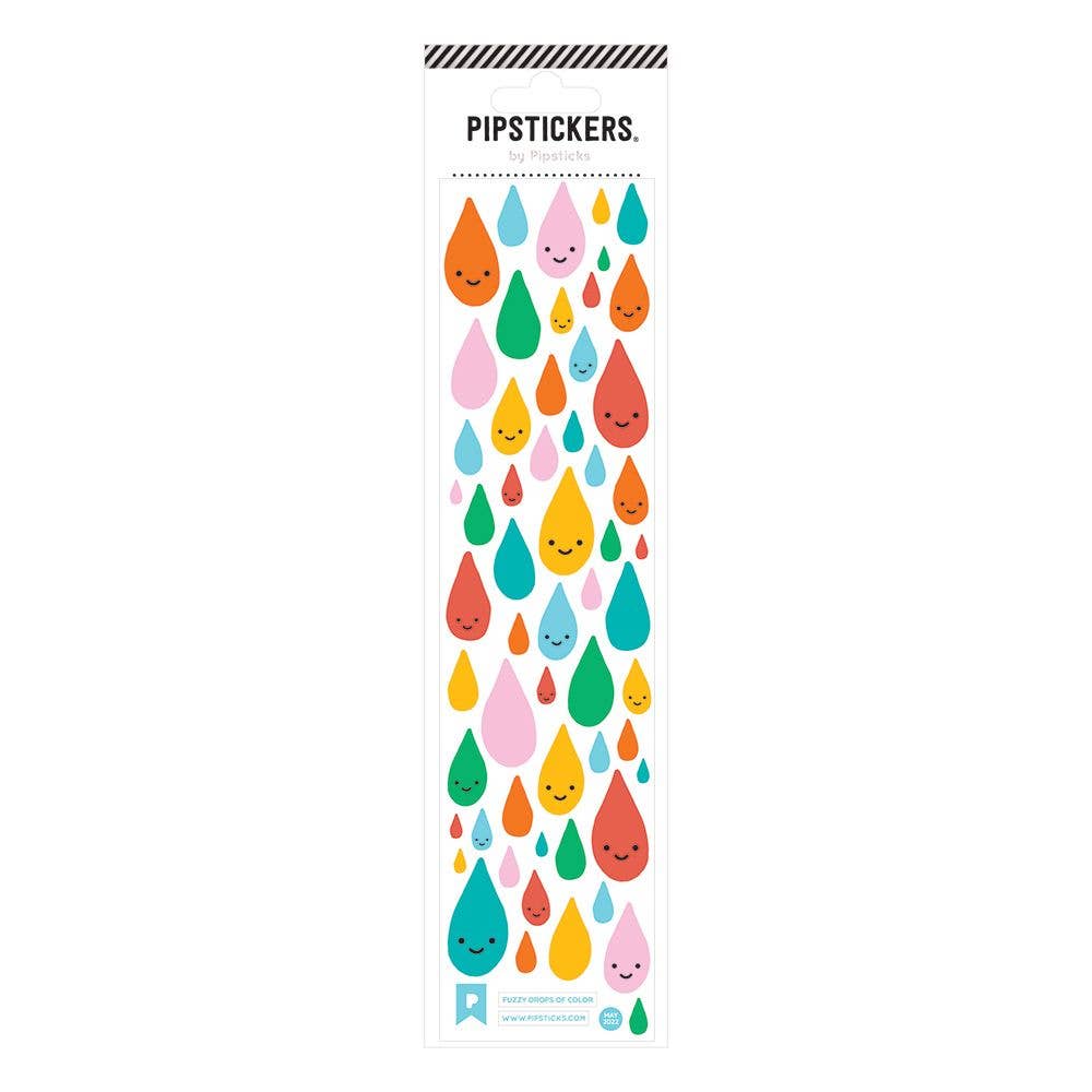 Fuzzy Drops Of Color Stickers