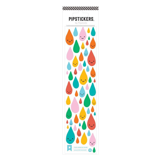 Fuzzy Drops Of Color Stickers