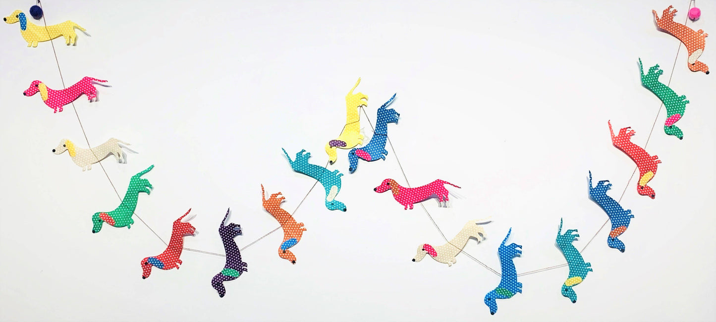 Wiener Dog Paper Garland