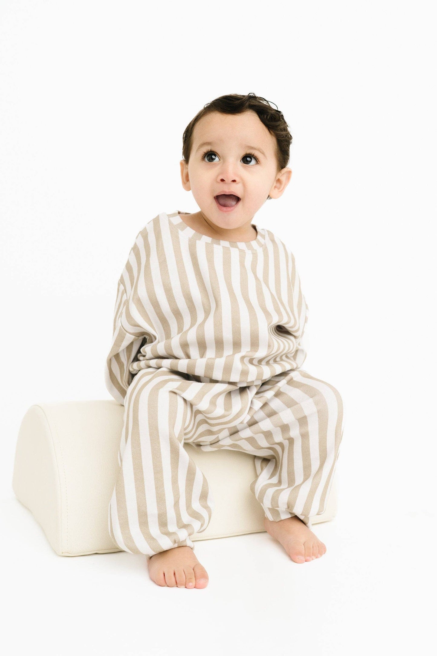 Khaki Stripe Sweatsuit
