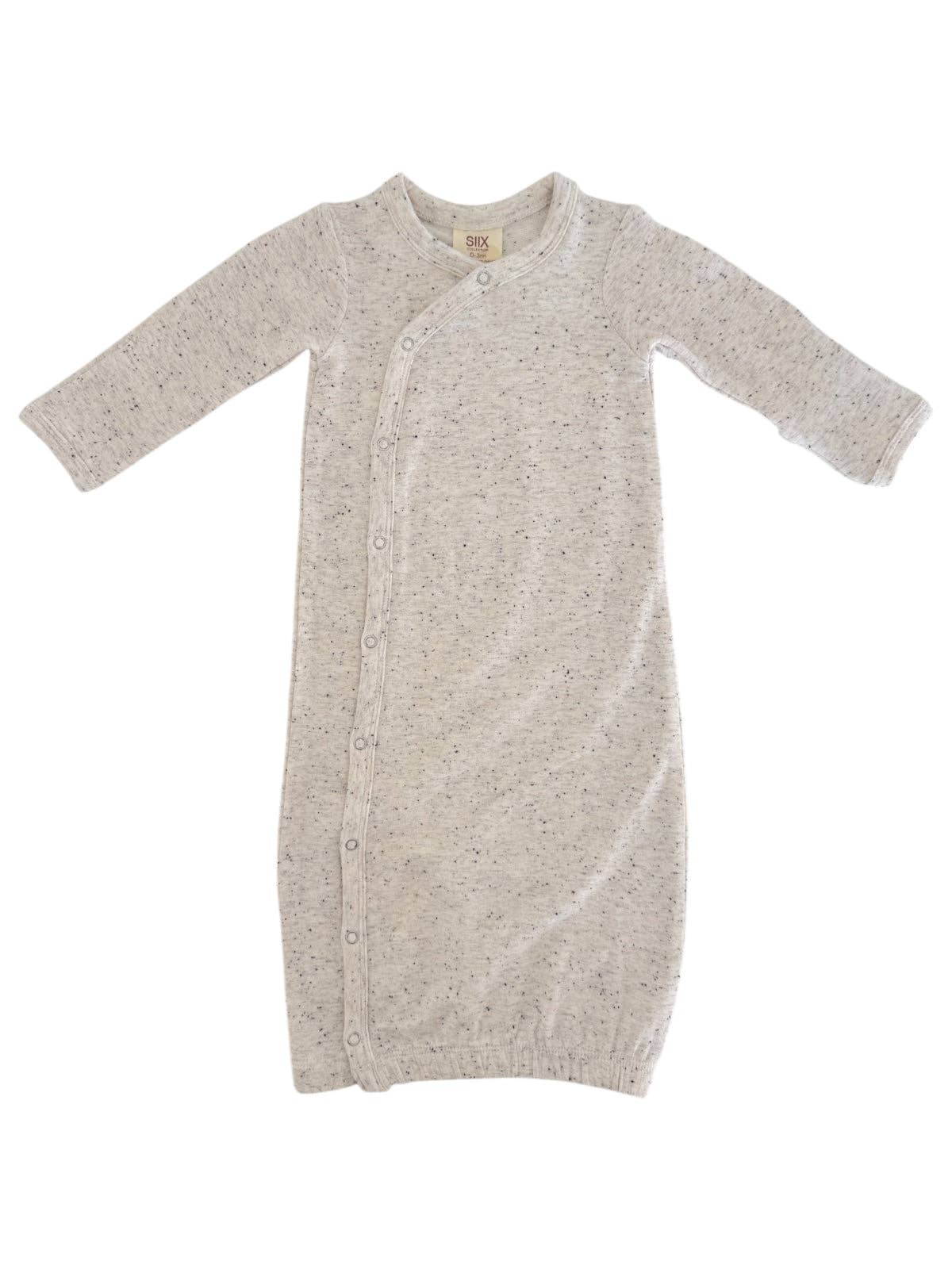 Dove Speckle Newborn Gown