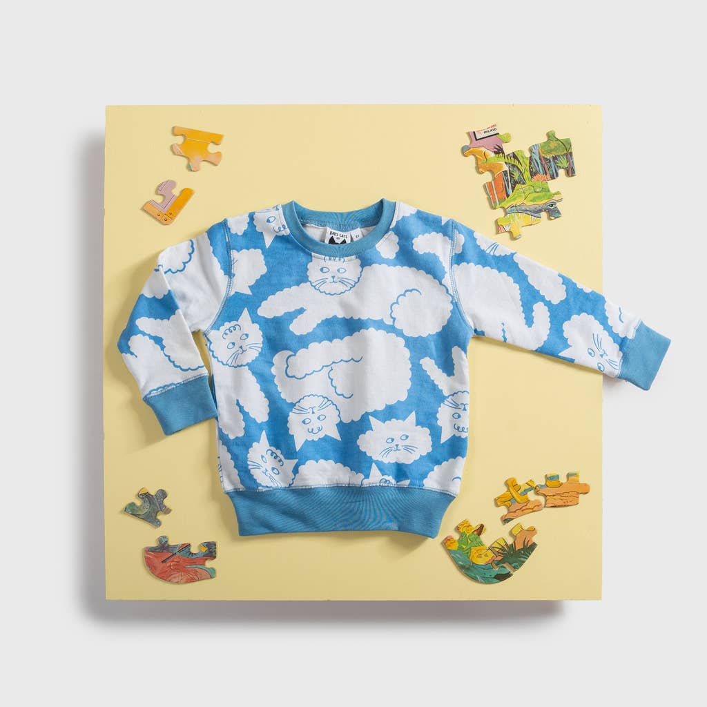 Cloud Cat Kids Crewneck