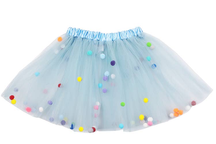Light Blue Pom Pom Tutu