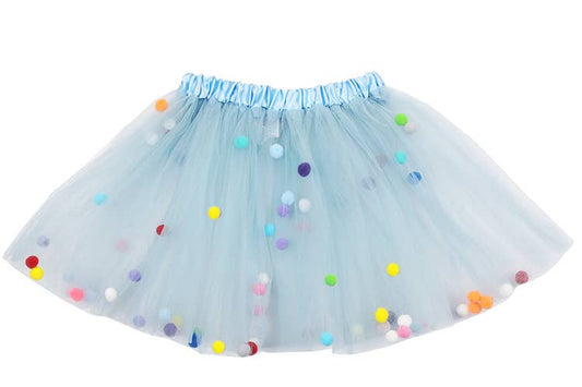 Light Blue Pom Pom Tutu
