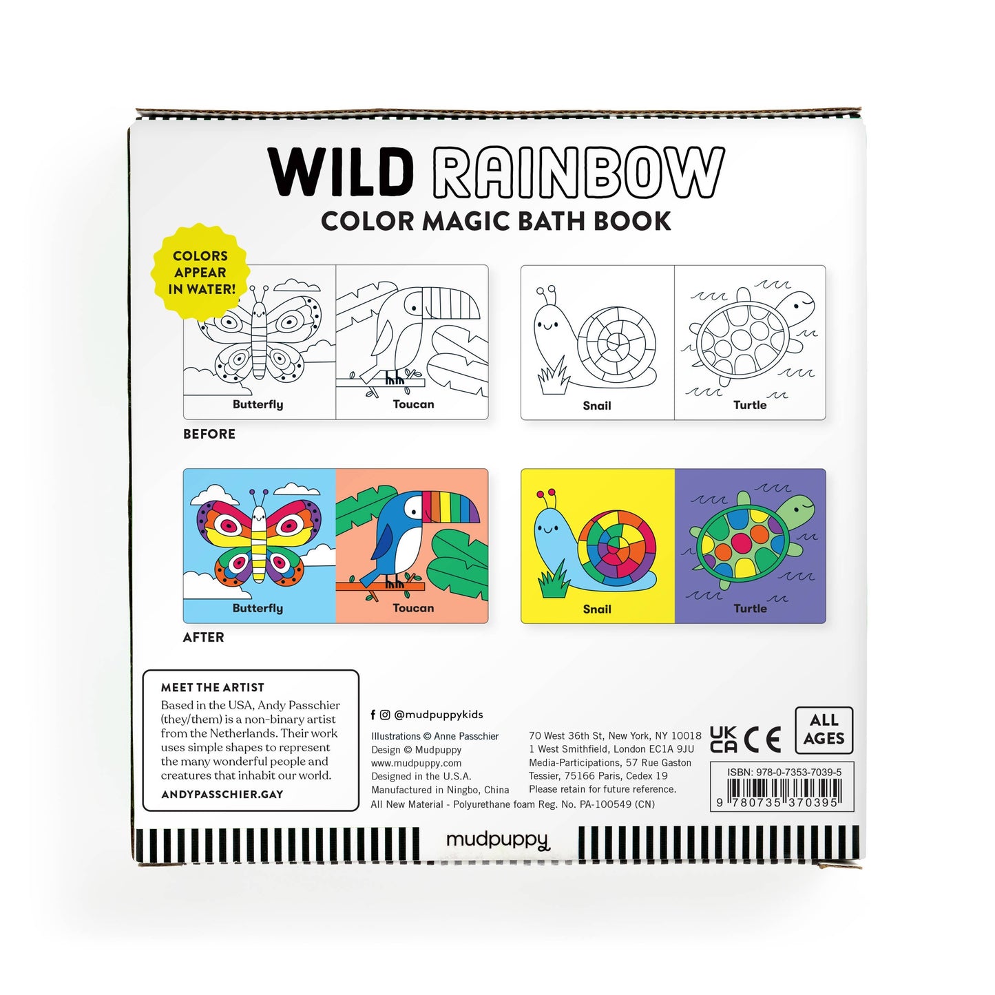 Wild Rainbow Color Magic Bath Book
