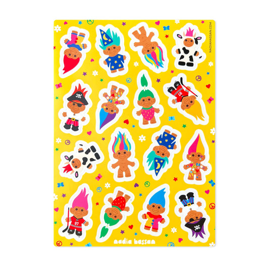 Treasure Trolls 5x7 Sticker Sheet