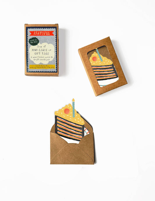 Birthday Cake Mini Cards - Box of 6