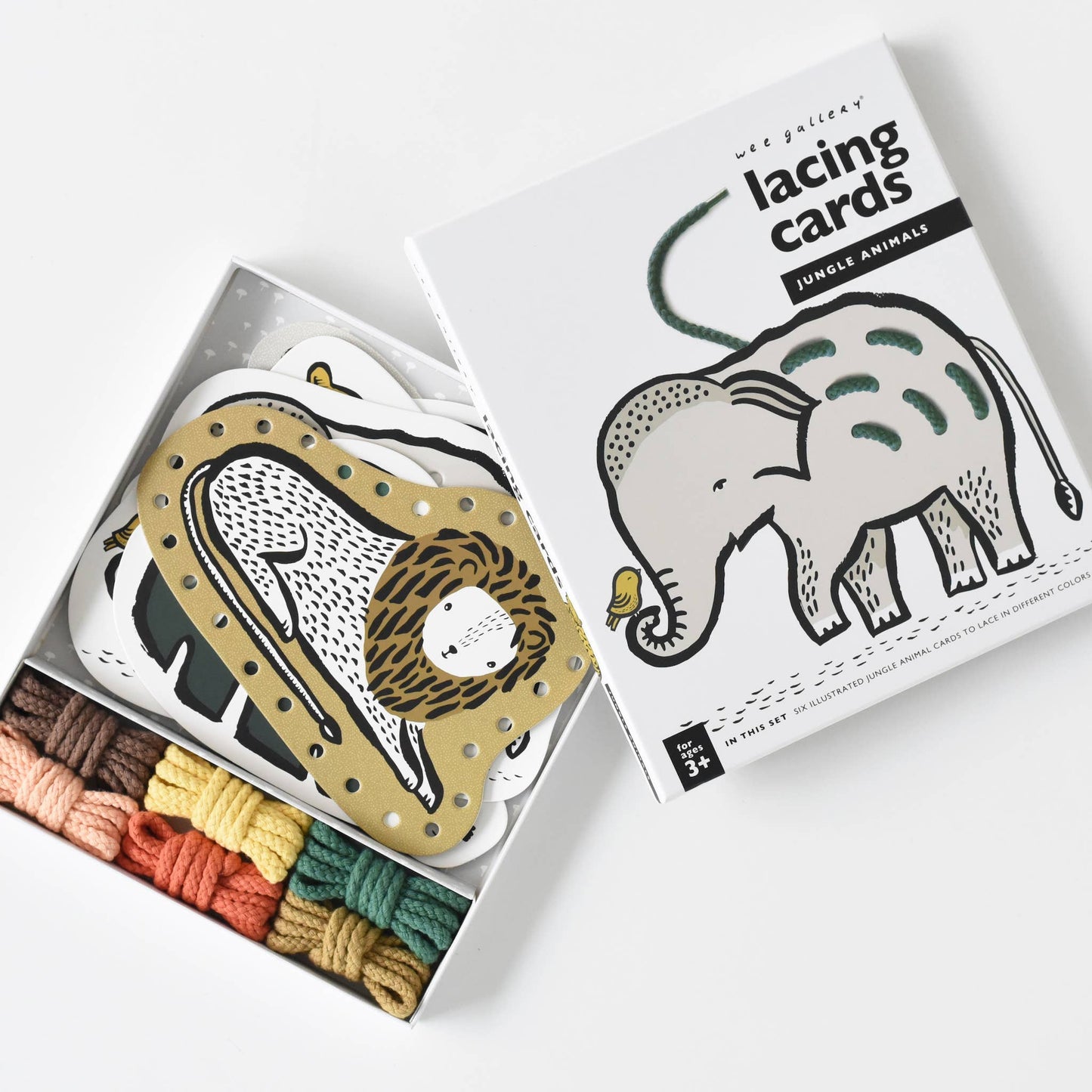 Jungle Animals- Lacing Cards