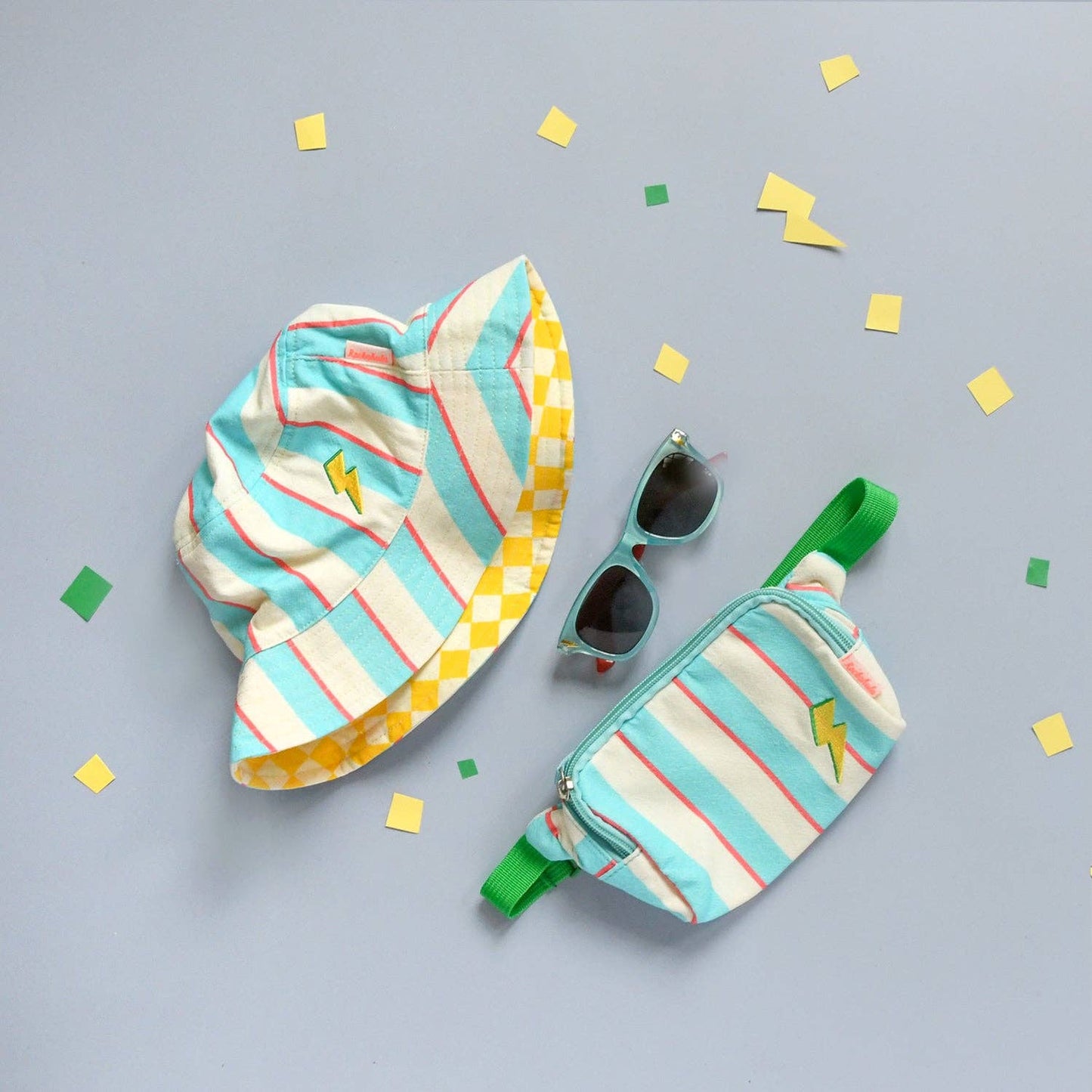 Lightning Stripe Reversible Bucket Hat