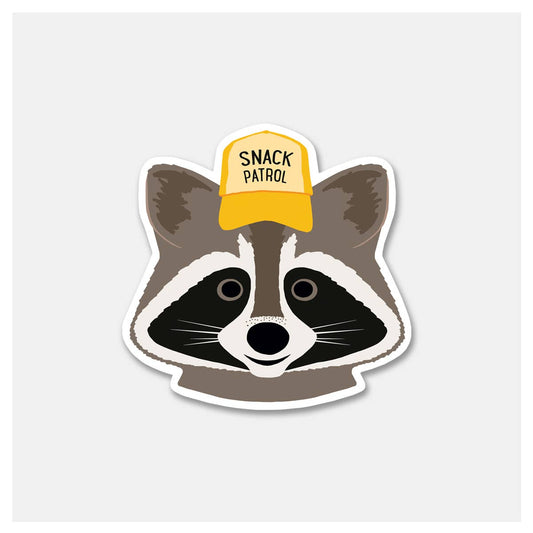 Snack Patrol Raccoon Sticker