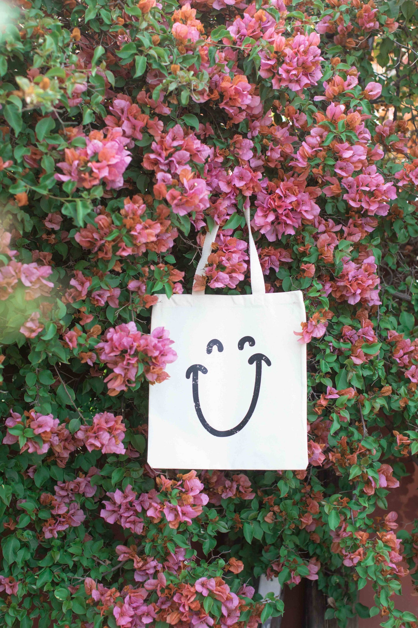 Smiley Face Organic Tote Bag