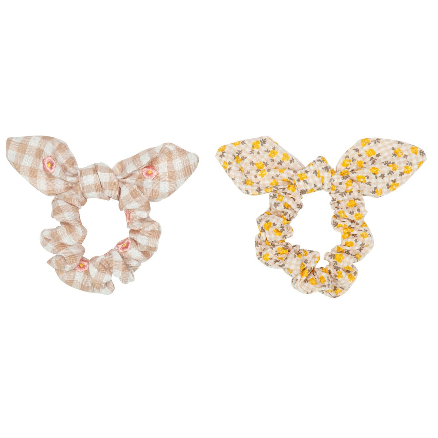 Ditsy Bunny-Ear Hair Scrunchies